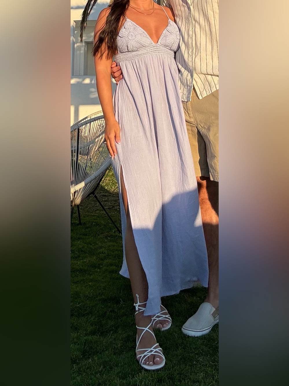 Vestique Light Lavender Maxi Dress